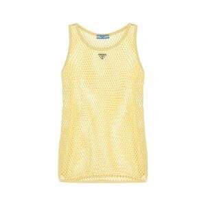 PRADA Knitted Tank Top Women YELLOW T-Shirts & Tops